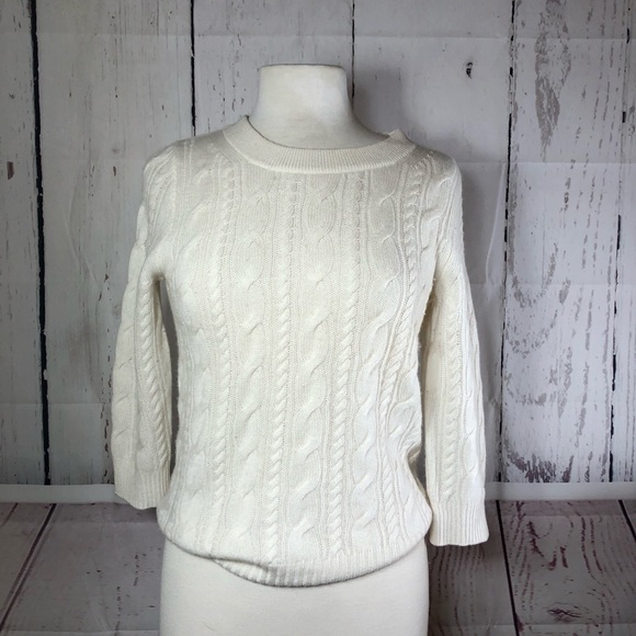 J.CREW Italian Cashmere Cable Knit Sweater J.CREW Italian Cashmere Cable Knit Sweater